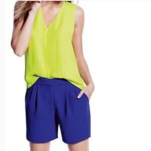 J.CREW Pleated Crepe Shorts‎ Blue